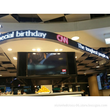 Indoor P7.62 Full Color Flexible Led Sign For Arbitrary Shape Screen